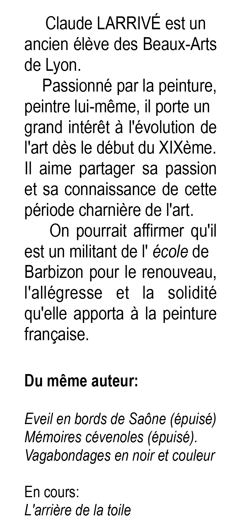 Présentation de l'auteur